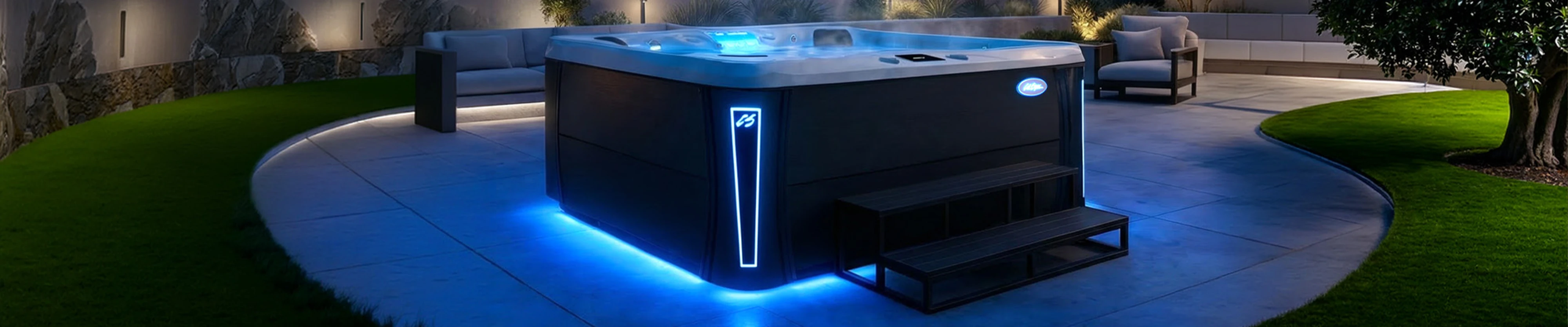 Calspas hot tub being used in a family setting - Waterloo