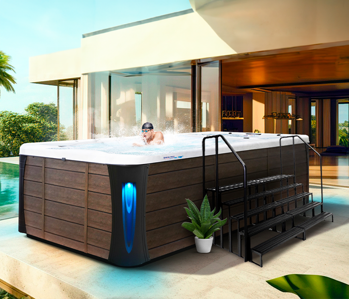 Calspas hot tub being used in a family setting - Waterloo